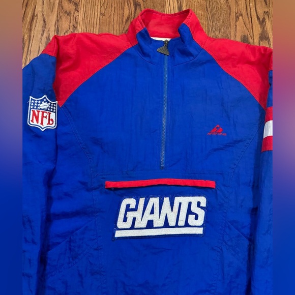 Vintage Apex One New York Giants Pullover Jacket (Size M, Fits Bigger) - Picture 3 of 4